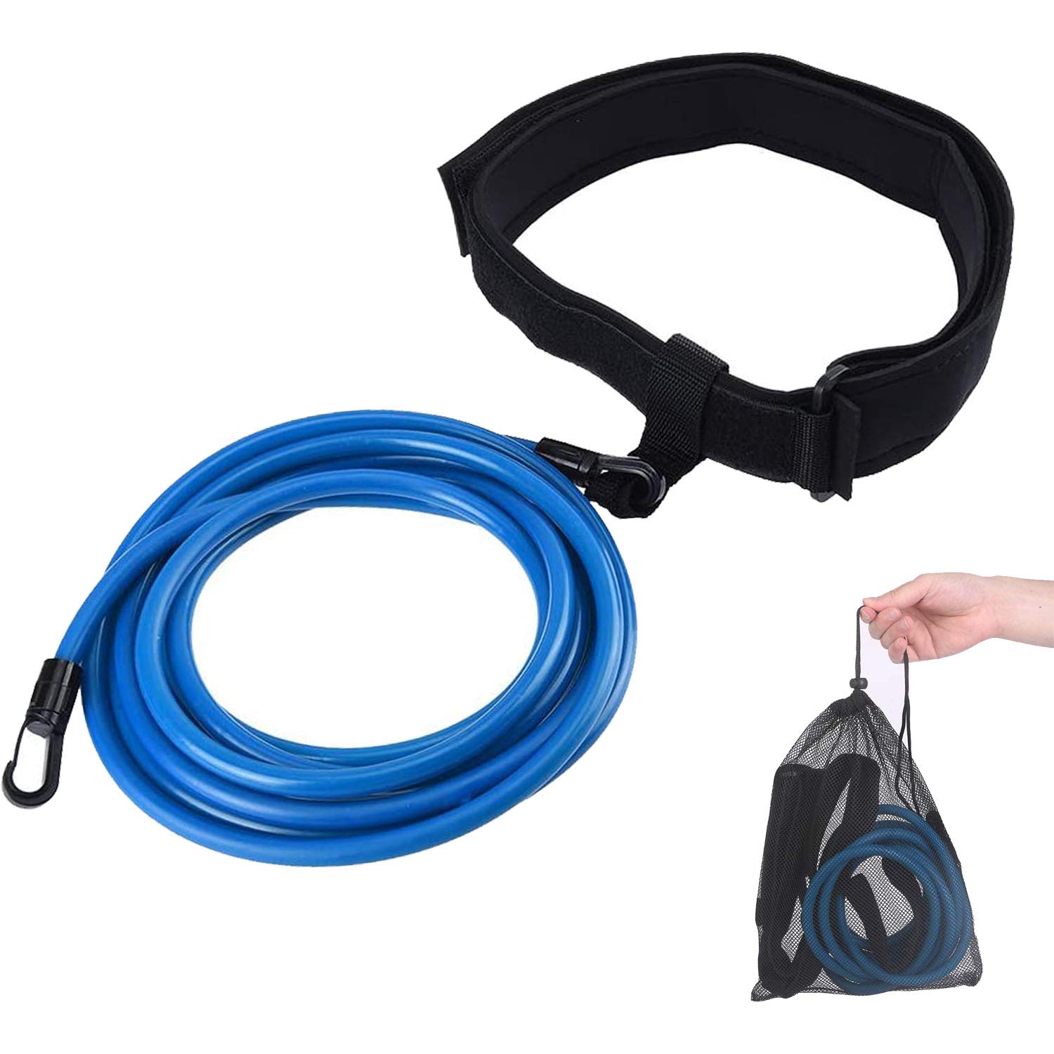 TATAFUN Adjustable Swimming Resistance Belt for Swimming Pools and Outdoors Blue