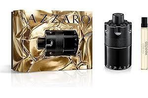 Azzaro The Most Wanted Eau de Parfum Intense - Woody & Seductive Mens Cologne Set ($185 Value) - Fougère, Ambery & Spicy Fragrance for Date Night - Full Size, 5 Fl. Oz & Travel Size, 0.33 Fl Oz