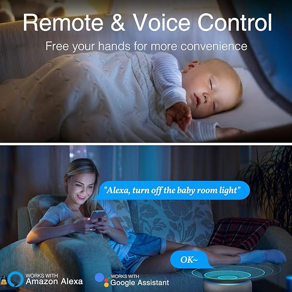 Mdulo de interruptor de luz WiFi inteligente Alexa Echo WiFi Smart Home LED Smart Life Tuya App y mando a distancia inalmbrico compatible con Alexa Echo Google Home IFTTT no requiere hub