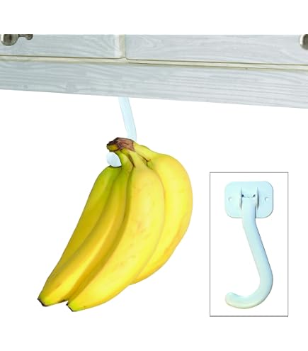 2 Crochets Auto-Adhésifs Pour Bananes - Aimants Pliables, Gain De Place En Cuisine