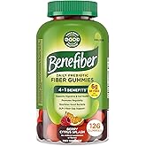 Benefiber Prebiotic Fiber Supplement Gummies, Citrus Berry Splash, 126 Ct | Plant-based Prebiotic Fiber, Supports Gut Health by Nourishing Good Gut Bacteria, GLP-1 Support for Digestive Health