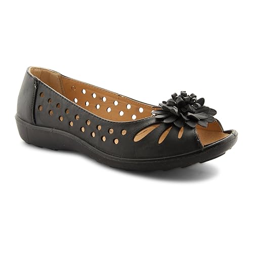 Shoes Bags Ladies Lightweight Slip On Low Wedge Comfort Shoes