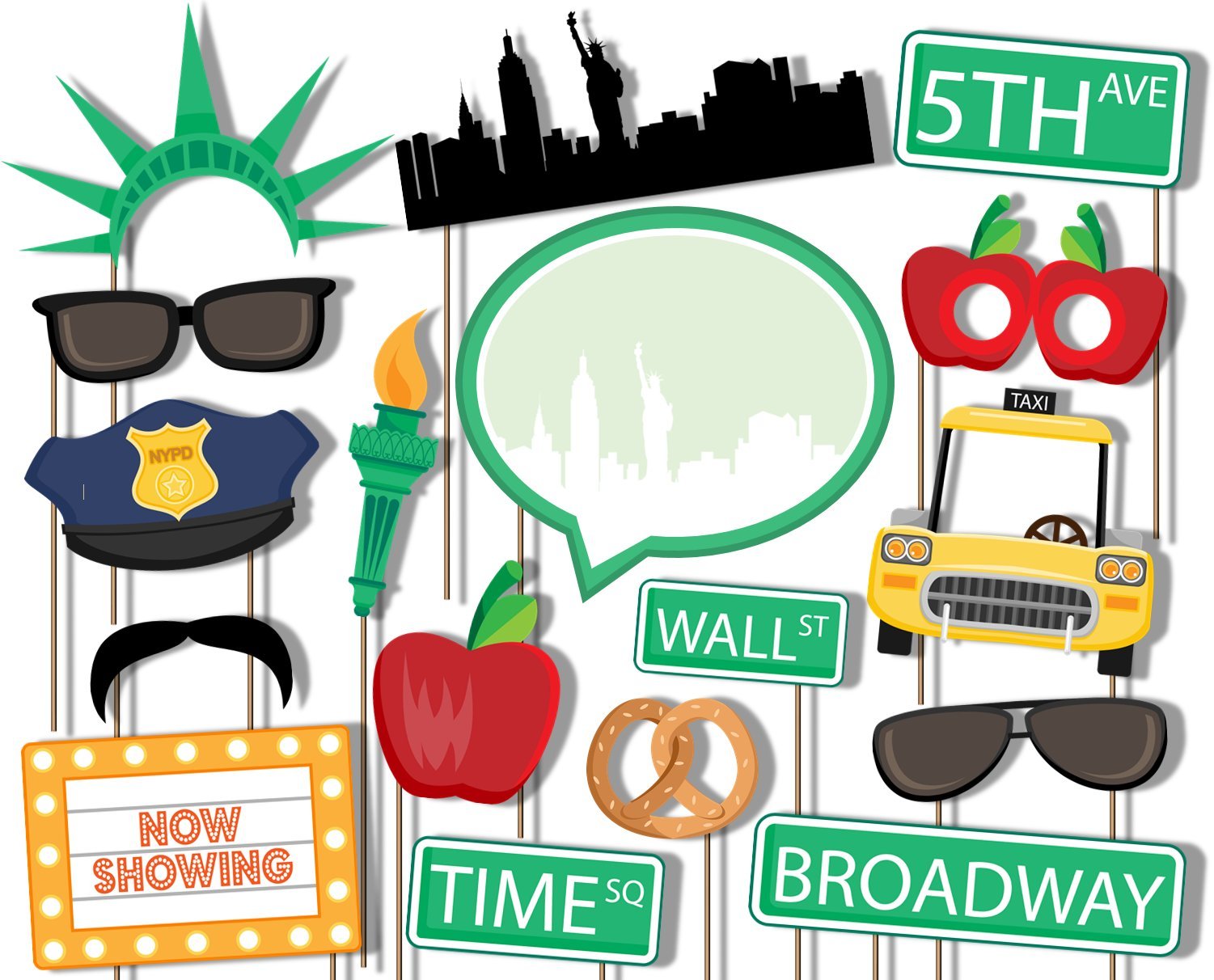 Amazon.com: I Love NY Gift Bag for New York City Theme Parties, (8x10 ...