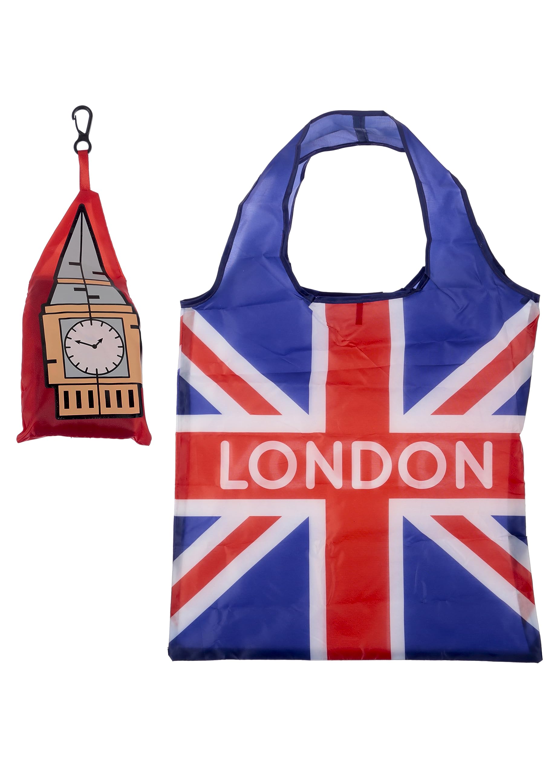 Puckator Handy Fold Up Big Ben London Shopping Bag with Holder