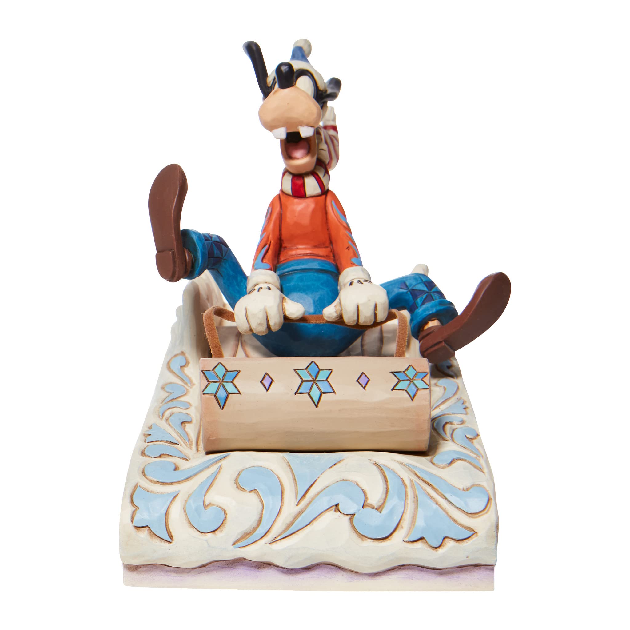 Enesco Disney Traditions Goofy Sledding Figurine 5.5 in H x 4.53 in W x 6.1 in L 6008974