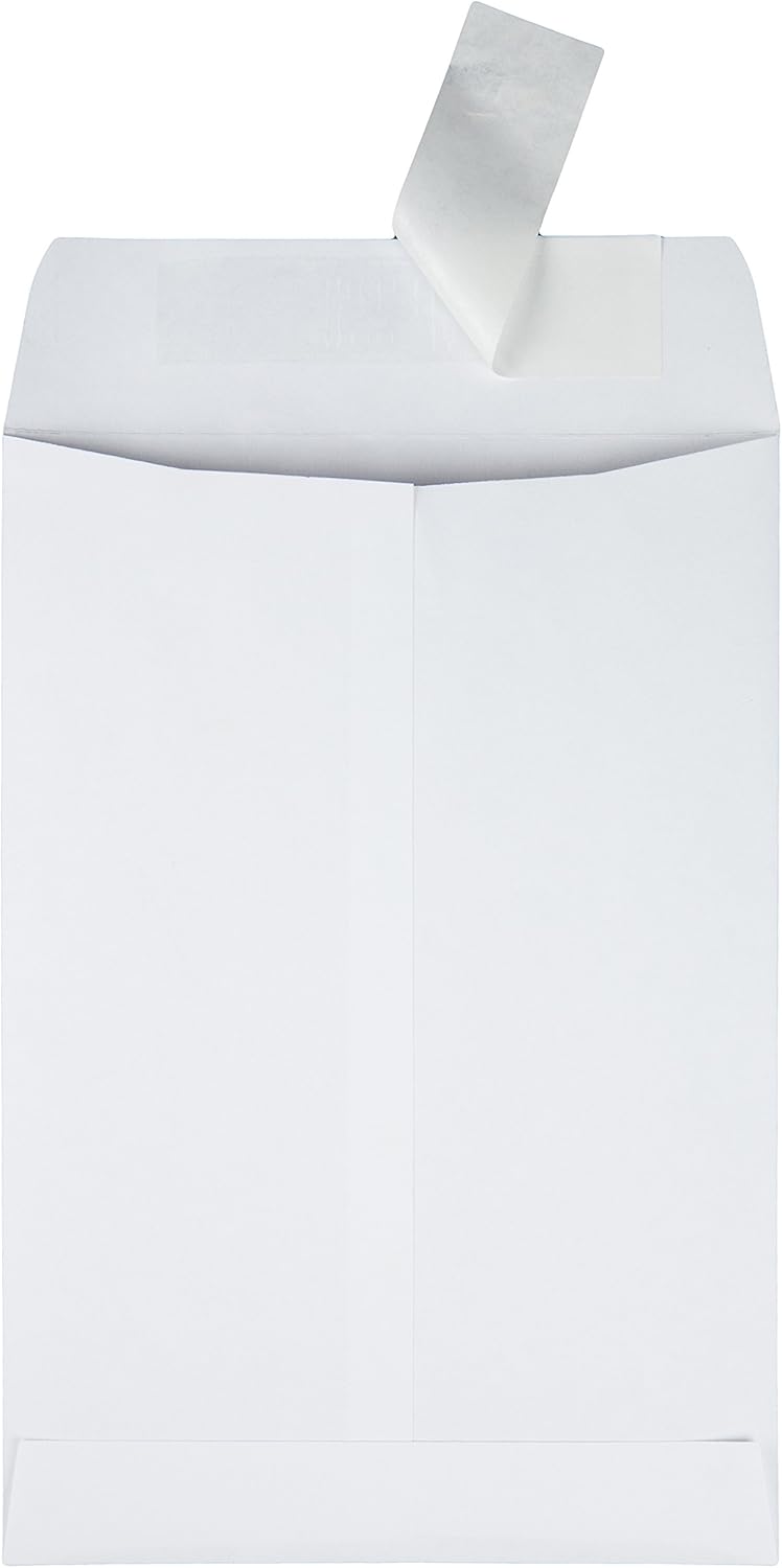 Quality Park Redi Strip Catalog Envelope, 6 1/2 x 9 1/2, White, 100/Box (44334) : Office Products