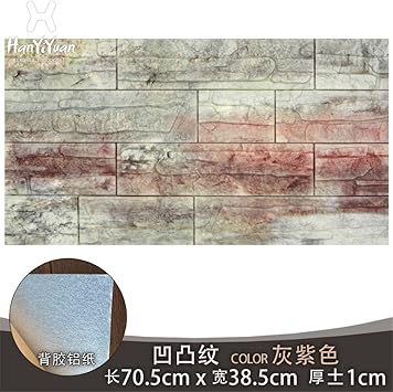 Gouzi Kultur Steinfliesen Texturen Fur 3d Wand Fliesen Grun Wandhalterung Die Taktile Grau Lila Wall Sticker Abnehmbare Wall Sticker Fur Schlafzimmer Wohnzimmer Hintergrund Wand Bad Studie Friseur Amazon De Kuche Haushalt