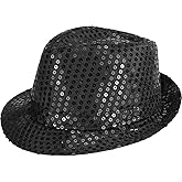 YeeHeen Sequins Fedora Hat for Boy Girls Western Jazz Dance Hat