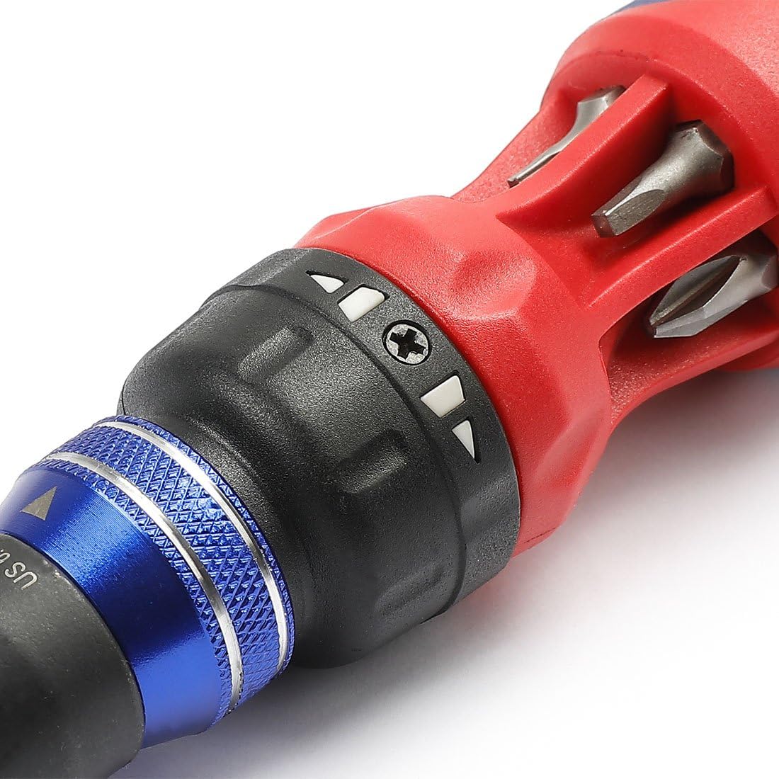 WORKPRO 12-in-1 Multi-Bit Ratcheting Screwdriver, Quick-load Mechanism Bits Hold in Handle - - 