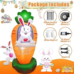 Danxilu 5FT Tall Inflatables Bunnies Hide and Seek
