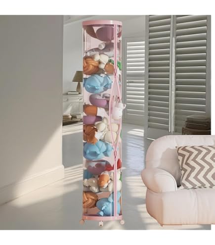 Tube De Rangement Pour Peluches - Organisateur Transparent Empilable - 4 Tailles (S à XL) - PET/PP