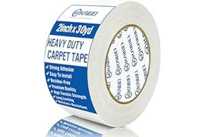 KAIWO Heavy Duty Carpet Tape Double Sided 2 in x 30 YD Rug Tape for Area Rugs on Carpet, Perfect Rug Gripper for Holding Area Rugs, Hardwood Floors, Outdoor Rugs, Stair Treads, White