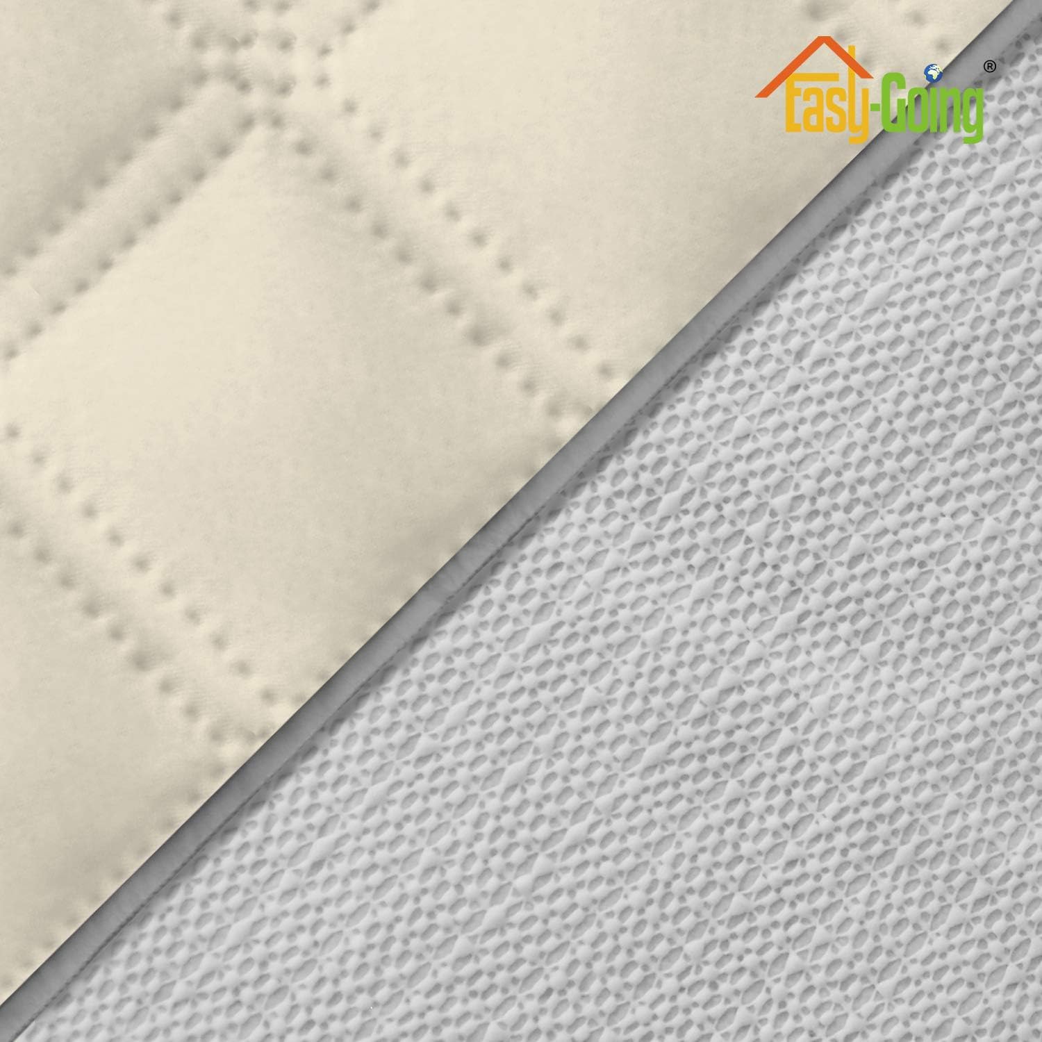 Easy-Going Sofa Slipcover Sofa Cover Waterproof Couch Cover Furniture Protector Cover Pets Covers Whole Fabric No Stitching Non-Slip Fabric Pets Kids Children Dog Cat (Large, Ivory): Kitchen & Dining
