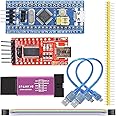 DKARDU ST-Link V2 Emulator Programming Unit Downloader + 40 pin STM32F103C8T6 ARM Development Board +FT232RL FTDI Module with Micro USB Cable Dupont Cable Mini USB Cable