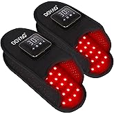TUOYR Cordless Red Light Therapy for Feet Pain Relief Wireless Near Infrared Light Therapy Foot 4000mAh Battery Portable Slippers Devices Wearable Treatment Pad for Feet Relax (Pair)