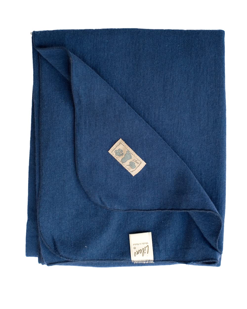 Lilano, Lightweight merino / silk baby blanket, 70% wool (KBA), 30% silk, 210 g/m² (navy)