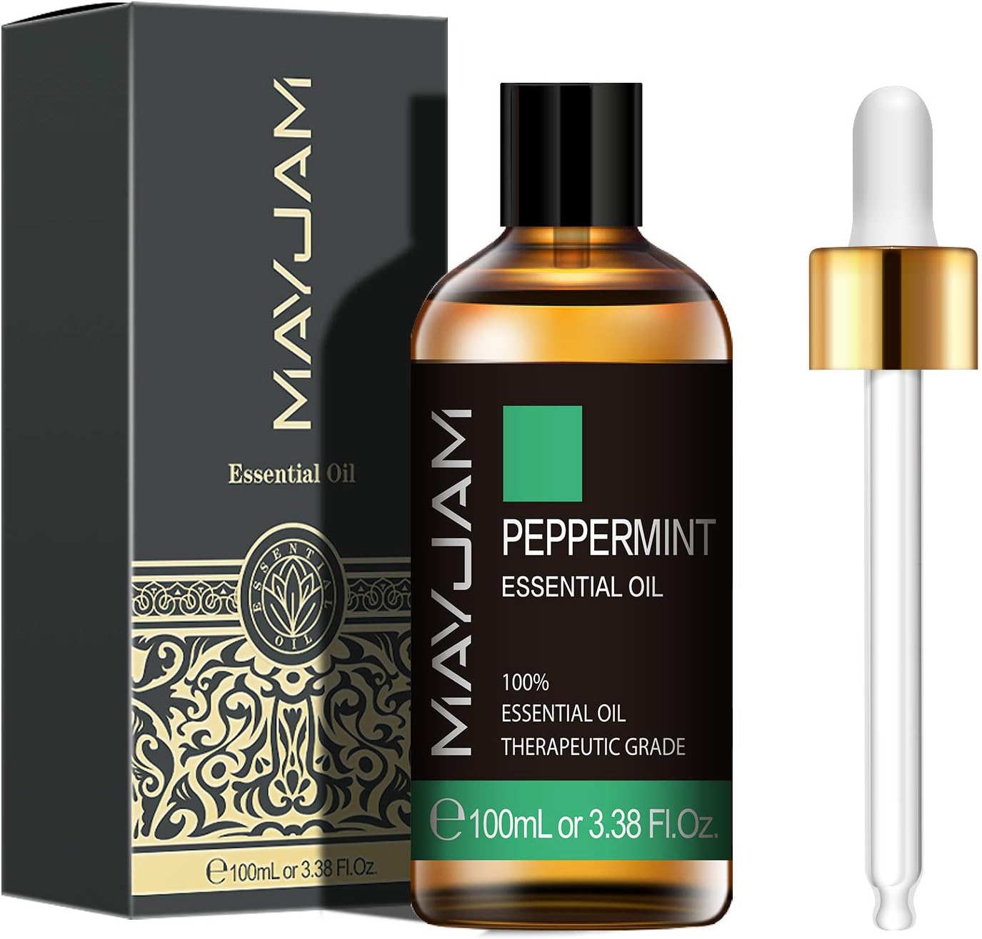 MAYJAM Peppermint Essential Oils 100ML/3.38FL.OZ, Premium Quality