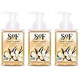 SoF Hydrating Foaming Hand Wash - With Organic Agave Nectar & Coconut Oil- Vegan & Non GMO- Free From Phthalates, Sulfates & Parabens- Sweet Almond - 8 oz Bottle 3 Pack