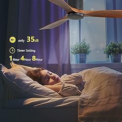 CACI Mall 52'' Ceiling Fan without Lights Remote