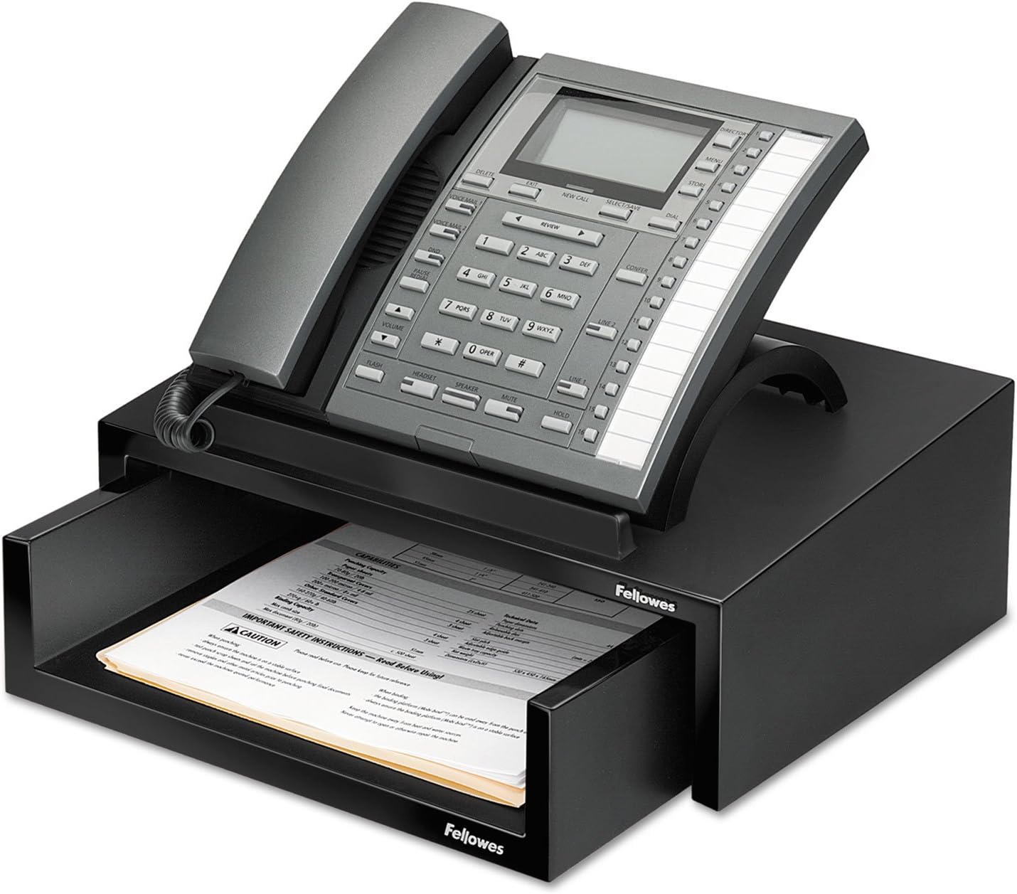 Designer Suites Telephone Stand, 13 x 9 1/0 x 4 2/5, Black Pearl : Office Products