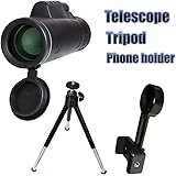 Monocular Telescope,UTPTOOL 40x60 Zoom Outdoor Telescope Monocular Military Watching Camping Hunting Hiking Wildlife Monoculars(Black)