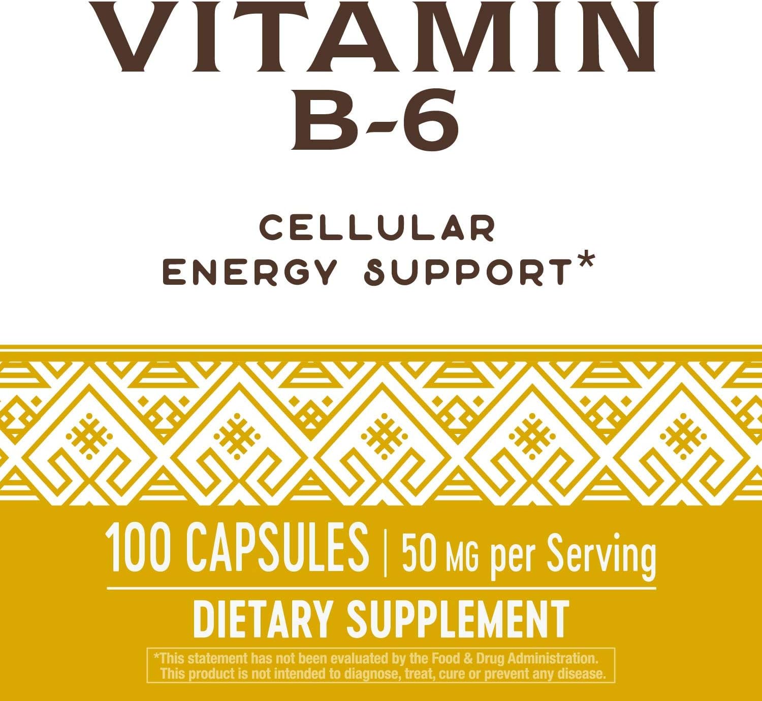 Nature's Way Vitamin B-6, 50 mg per serving: Health & Personal Care
