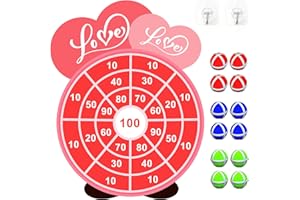 HEYPRIIL Valentines Day Party Games, Valentines Day Gift for Kids Love Dart Board Game Decorations Centerpieces Party Supplies Exchange Party Favors for Home Class Classroom School