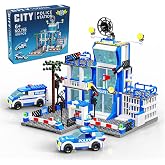 MindBox City Police Station Building Sets, 570pcs City Police Sets Toy Building Bricks Kit, Gift for Boys 8-12