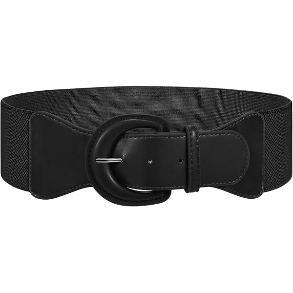 Amazon.com: TQQEPOOL Wide PU Elastic Stretch Thick Buckle  display picture 1