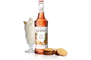 Monin - Cookie Butter Syrup, Great for Coffees, Lattes, and Mochas, Gluten-Free, Vegan, Non-GMO (750 ml)