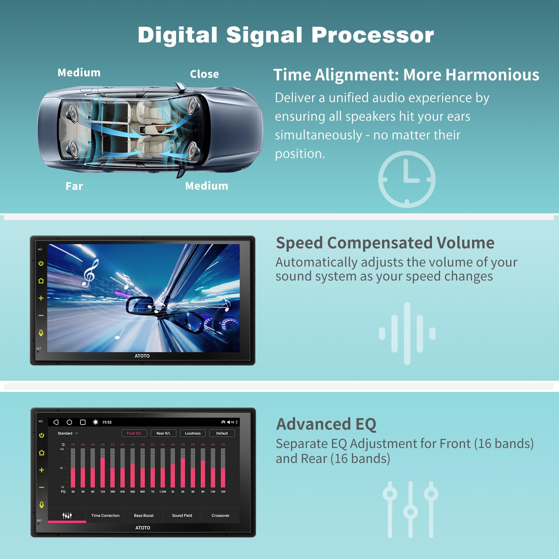 ATOTO S8 8-Core 7-inch QLED Android Car Radio Double Din Car Stereo Wireless CarPlay & Android Auto, Built-in 4G LTE, 4GRAM+32GROM, WiFi/USB/BT Tethering, ChatGPT AI, Dual Bluetooth, S8G2B74MS