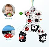 Vicloon Tummy Time Pillow Baby Toy Black White High Contrast Detachable Support view 4
