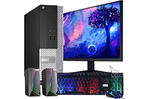 Dell OptiPlex Computer Desktop PC, Intel Core i5-3rd, 8GB RAM, 500GB HDD, MTG New 22 inch LED Monitor, RGB Keyboard and Mouse