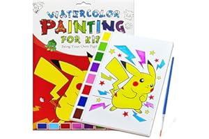 JZILU Watercolor Coloring Book for Kids, Paint with Water- Magic Paint Set Water Painting Book for Toddlers- Arts and Crafts Kit for Girls Boys Travel Activities -Stocking Stuffers for Kids