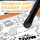 ANYUKE Magnetic Whiteboard Pens 12 Black Fine Tip Erasable Dry Wipe Markers view 5