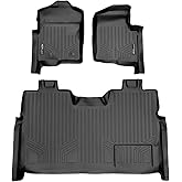 MAXLINER Custom Fit Floor Mats 2 Row Liner Set Compatible with 2011-2014 Ford F-150