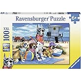 Ravensburger No Dogs on The Beach Jigsaw Puzzle | 100 Unique Pieces | Perfect Fit for Kids | Fun Family Activity | Anti-Glare