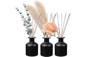 Reed Diffuser, Reed Diffuser Empty Bottles with 28pcs Reed Diffuser Sticks, Delicate Gold Leaf Decor, Glass Fragrance Diffuse