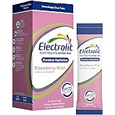 Electrolit Hydration Electrolytes Powder Packets, Strawberry Kiwi, 8 Pack | Powdered Electrolyte Packets, Dehydration &amp; Rehydration, Post Workout, Flavored Drink Mix, Gluten Free Water Enhancer Sticks