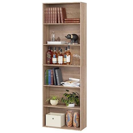 Homfa 6 Tier Bookcase Bookshelf Storage Shelving Unit Display
