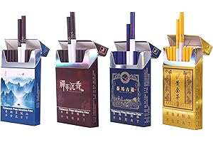 HONGYIBIN Herbal Cigarettes - Tobacco and Nicotine Free, Infused with Natural Herbs and Honey (4 Packs, 80 Smokes)