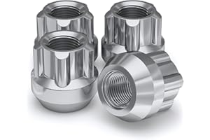 White Knight 41900 14mm x 1.50 Thread Size Open End Acorn Wheel Lock, Chrome, 4-Pack