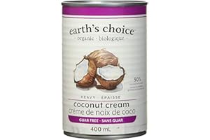 Earth's Choice - Organic Heavy Coconut Cream (30% Fat), Guar Gum Free, Gluten Free, Dairy Free, Lactose Free, Kosher, 400ml S