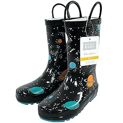 Hudson Baby Kids Rain Boots, Space, 9 US Unisex