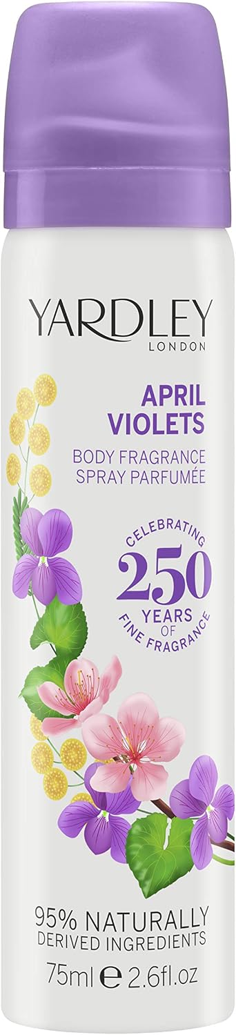 Yardley London April Violets Body Spray 75 ml1 Units, 75 ml (Pack of 1)