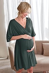 Ekouaer 3 in 1 Labor/Delivery/Hospital Gown 2 Pack