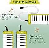 CAHAYA 32 Key Melodica CY0356 Wasabi Green with Carry Bag Dual Play</br> view 2