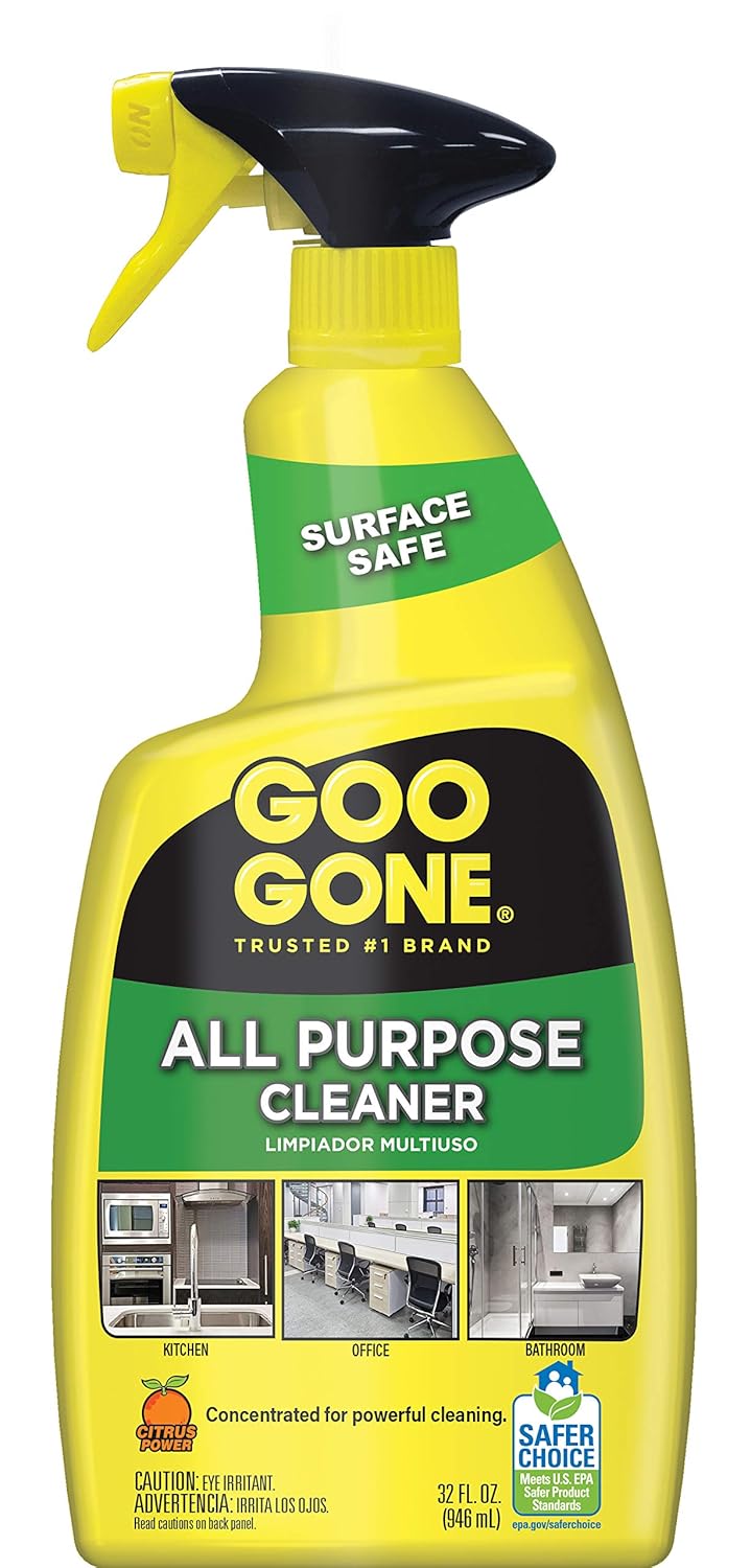 Goo Gone All-Purpose Cleaner - 32 Ounce - Removes Dirt, Grease, Grime, Multi Surface, Multi Purpose, De-Greaser, Cleaning Spray