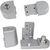 Pacific Doorware Kawneer Style Pivot Hinge Set - Left, Aluminum | Top and bottom commercial pivot hinges for Adams Rite type storefront doors with heavy duty design