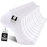 FITRELL 6 Pack Men's Athletic Running Ankle Socks Low Cut Cushioned Wicking Anti-Blister Breathable Sport Socks